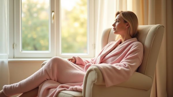 Confort assuré avec le peignoir femme polaire doux et chaud